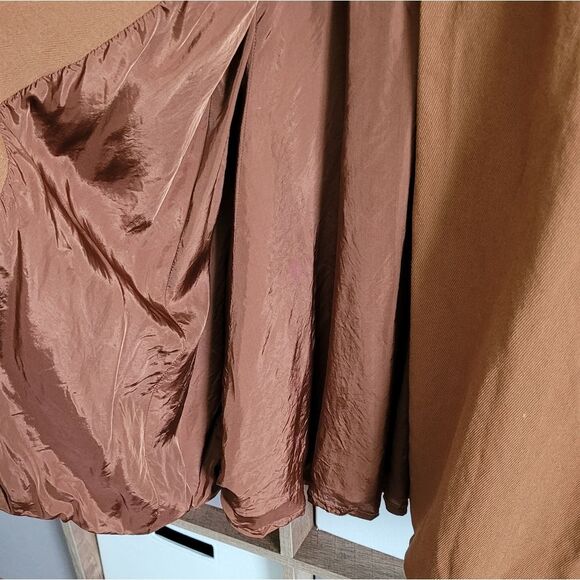 Basile Made in Italy Rust Orange Long Coat size Small - Picture 8 of 14